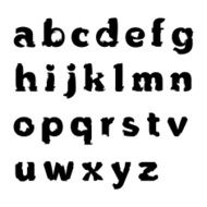 Alphabet in grunge style