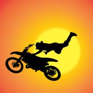 Vector silhouette of extreme jumps N14