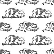Gryphon seamless pattern