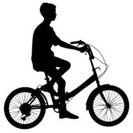 Silhouette of a cyclist male N22
