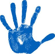 Man left hand print