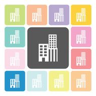 Building Icon color set vector illustration