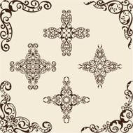 Victorian set of corner elements