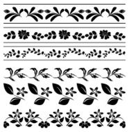 floral vector borders - black tracery