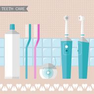 Set of teeth care icons