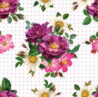 seamless pattern bouquet of flowers