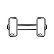 Vector of sketch doodle dumbbell icon N2