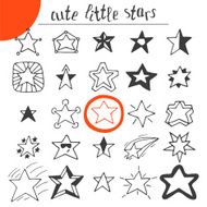 Hand drawn cute little stars N2
