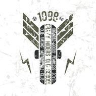 Emblem motorcycle club in retro style N2