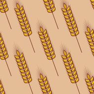Seamless pattern of cereal ears