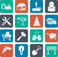 Silhouette building and construction icons N3