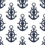 Sea anchors seamless pattern