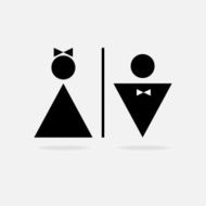 Male and female icon restroom