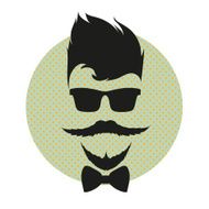 Male face silhouette vector illustration N2