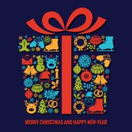 Christmas and New Year card template