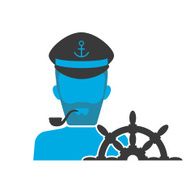 Captain blue icon