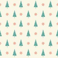 Christmas tree seamless pattern N4