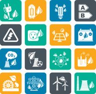 Silhouette Green energy and environment icons