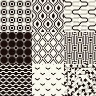 seamless black and white geometric pattern N5