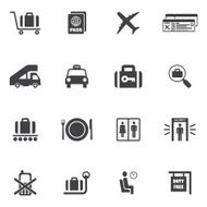 Airport icons set N12