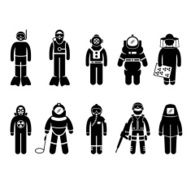 Protective Suit Gear Uniform Wear Pictogram