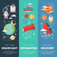 Space theme banners and cards N7