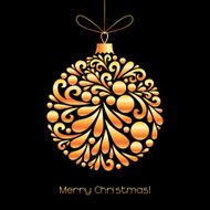 Christmas ball in gold color