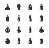 Bottles Silhouette Icons N3