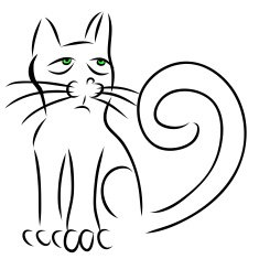 Calligraphy cat N2