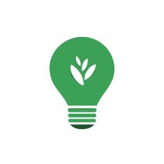 Green Eco Energy Concept - Plant Inside a Light Bulb