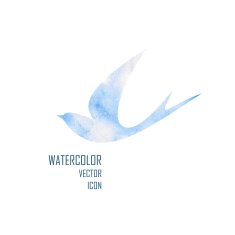 Stylized silhouette swallow N2