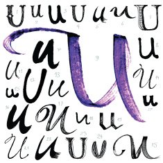 Vector alphabet Letter U