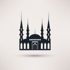 Mosque building a religious symbol vector icon