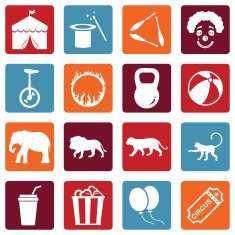 Vector Set of Circus Icons N22