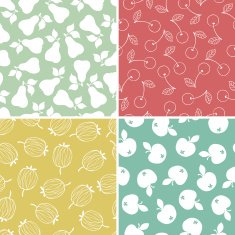Fruits and Berry seamless pattern
