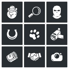 Detective icon set N2