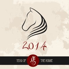 Chinese new year of the Horse shape vector file