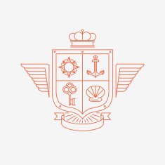 Vector linear heraldry symbols