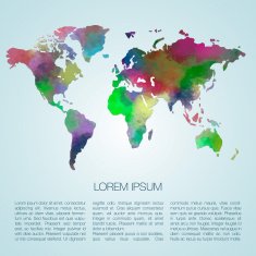 Vector watercolor map
