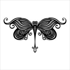 Vector Beautiful Dragonfly Exotic Insect N3