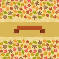 Seamless pattern with autumn leaves N45