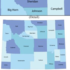 Wyoming State County Map Free Image Download   3771283 