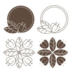 Floral label N3
