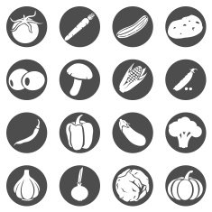 Vector Set of Vegetables Icons N23