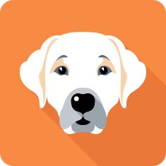 dog icon flat design N7