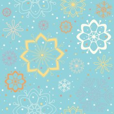 Christmas and New Year seamless pattern illustration with snowflakes