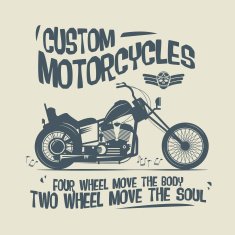 Vintage Motorcycle label or poster