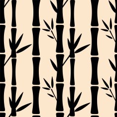 Seamless pattern with bamboo trees N13