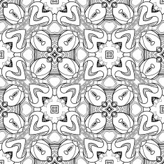 Vector Seamless Monochrome Abstract Pattern N50