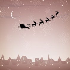 Vector Santa Claus coming to City N5